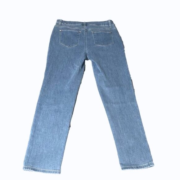 Chicos Perfect Stretch Girlfriend Jeans Womens US 4 Medium Wash Straight Ankle - Picture 3 of 8